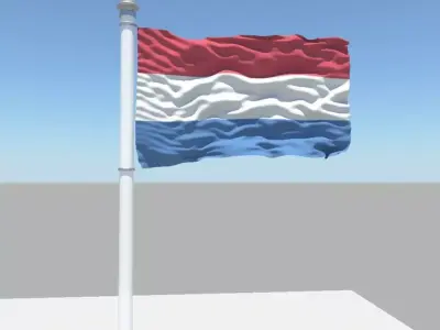 Netherlands flag 3D model