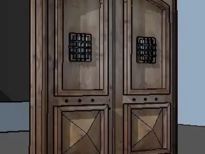 Haunted house door Free 3D model