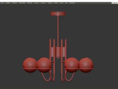 Crosby Medium Chandelier Low-poly 3D model