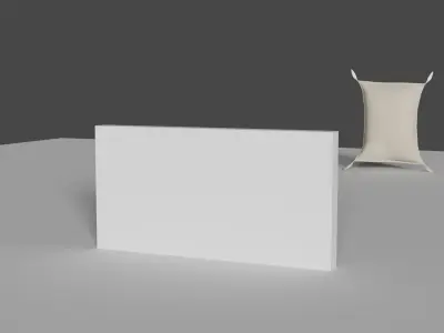 Animated Pillow Cushion for Physics Simulation Low-poly 3D model