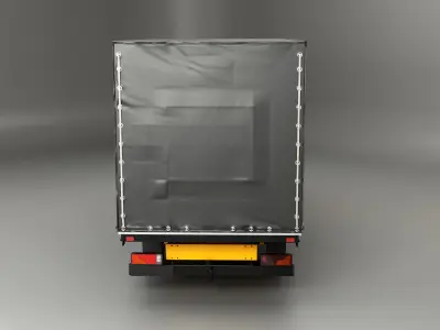  Yellow Modern Curtain Tautliner Van 