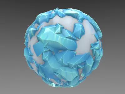 Ice - Stylised PBR Texture - Material 3D model