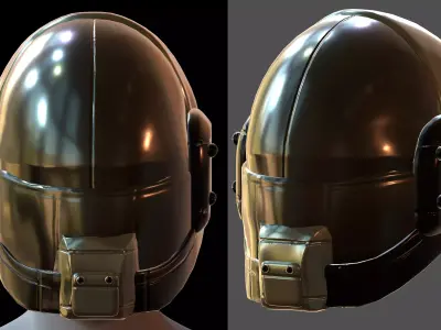 Gas mask helmet 3d model scifi Low-poly  Low-poly 3D model 234
