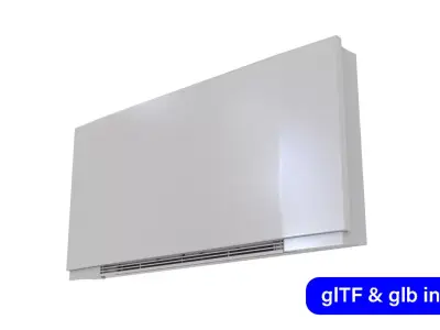 Floor standing air conditioner Low-poly 3D model