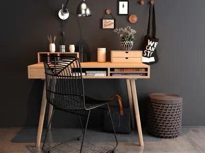 Home workspace set 3D model