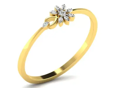 Diamond Ring For Women 3d Print Model 3D print model 31