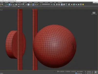 PROMISE two wall lights with ball in middle Low-poly 3D model