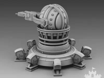 Martian turret 3D print model