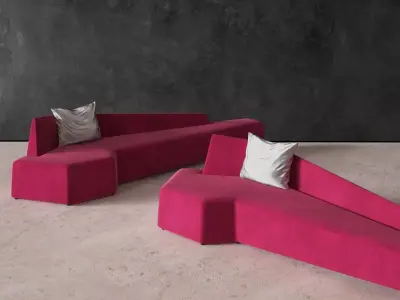 Sofa velvet 3D model