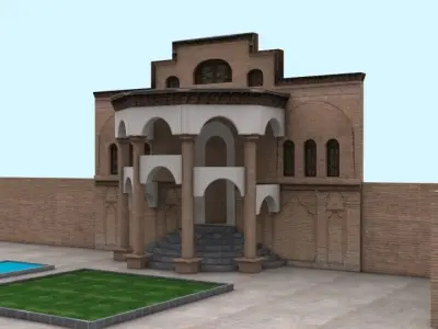 Khosro Abad Mansion Low-poly 3D model