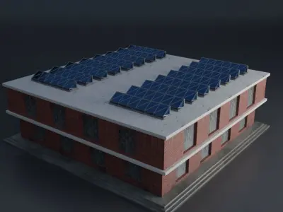 URBAN CITY BUILDING 3 Low-poly 3D model purchase