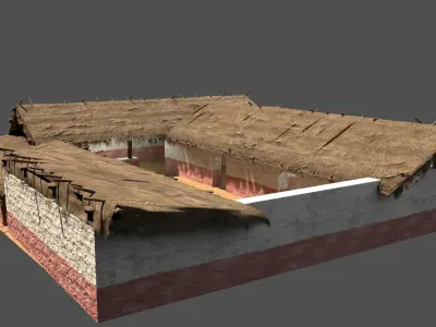 Mediavel house  Low-poly 3D model