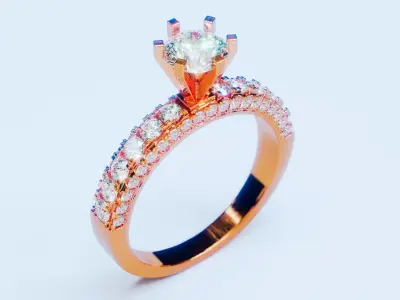 Free Solitaire Diamond Ring Free 3D print model