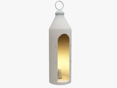 Candle Holder Low-poly 3D model 12