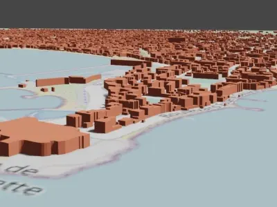 Cannes France CITY BUILDINGS Free 3D model