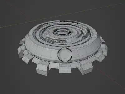 Sci-Fi Pedestal Game ready asset 3D model