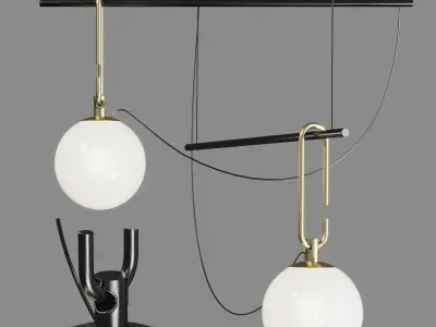 NH S1 22 SUSPENSION pendant light  Low-poly 3D model