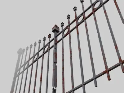 Rusty fence 3D Model Pack