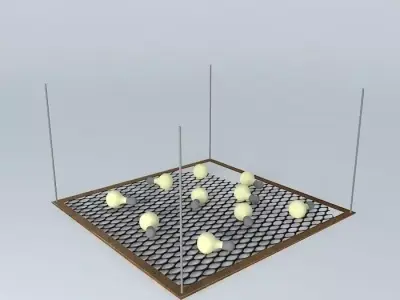 Luminaria Corten Steel - Spare Lamps - Pending Free 3D model