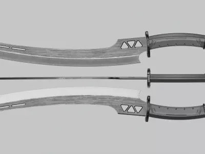 Akhtar-Knife Low-poly 3D model