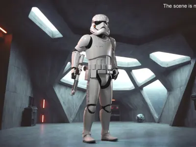 Star Wars First Order Stormtrooper Rigged 