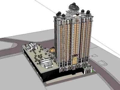 vacation spot-Resort-Fashion Leisure Hotel-0214 3D model