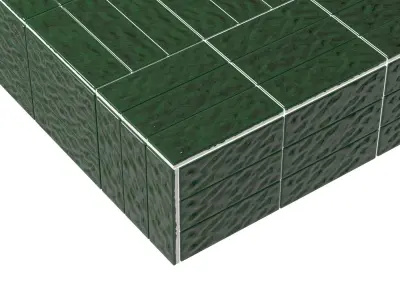 Ampm square ceramic garden side table dendi  3D model