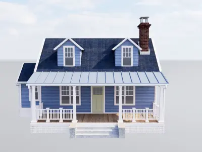 American Cottage - House Model 3D 3D model