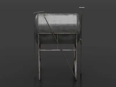 Water Tank 02 Low-poly 3D model