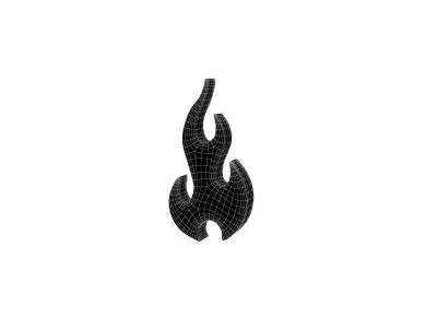 Fire Symbol v9 008 Low-poly 3D model