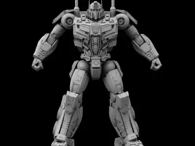 optimus prime high detail rigged sci fi robot 3D model 001 3D model