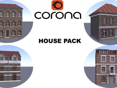 HOUSE PACK BUILDINGS Low-poly 3D model
