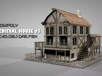 Medieval House v3 Low-poly 3D model