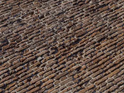 Eroded Hand Made Brick Wall PBR Texture Texture