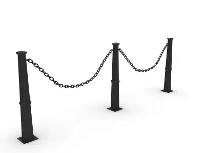 Iron Chain Barrier 3D model