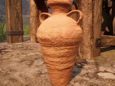 Realistic Medieval Viking Amphora - Game Ready PBR Asset Low-poly 3D model