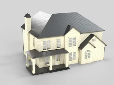 Cottage House Design 11T5 Low-poly 3D model
