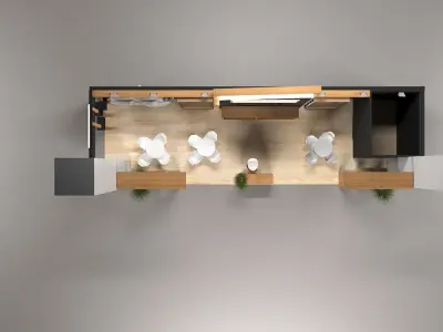 Exhibition booth design for textil fair 3D model