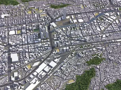 Busan - City 3D Model Low-poly 3D model