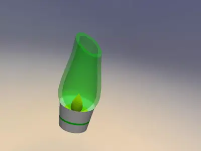 Flower bottle light Free 3D print model