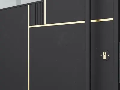 Aluminium door 284 3D model