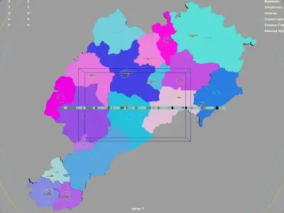 Afyonkarahisar  Aegean Region  Turkey map region geography 3D model