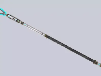 Scifi spear Low-poly 3D model