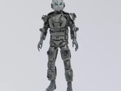 Scifi Soldier - Operator 012 Low-poly 3D model
