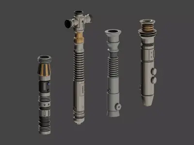 Lightsabers Vol 1 Republic - Star Wars Low-poly 3D model