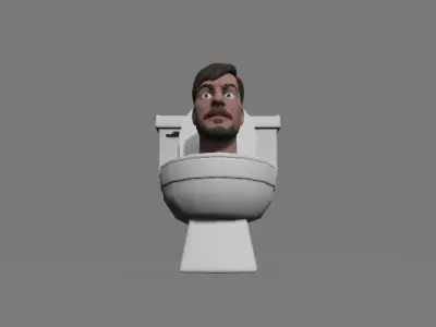 Skibidi Toilet MrBeast Low-poly 3D model