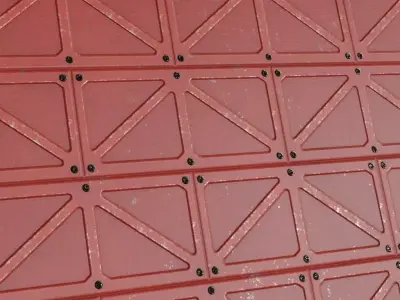 Red Metal Plate PBR Seamless Texture