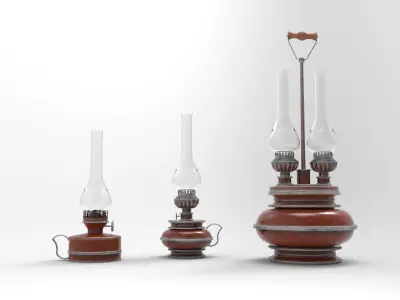 Kerosene lamps 3D model