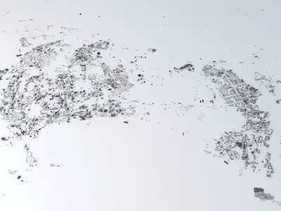 Baku Streets and Buildings 3D model