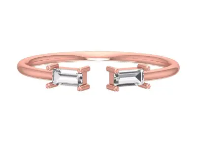 Women Open End Light Weight Band Ring 3D print model shop